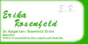 erika rosenfeld business card